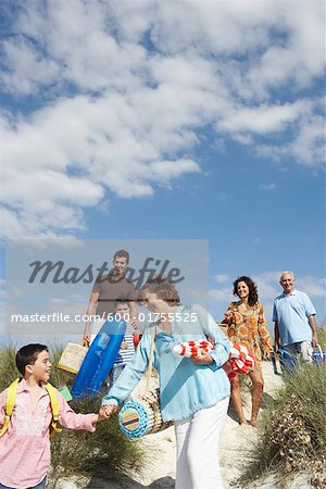 Famille sur la plage