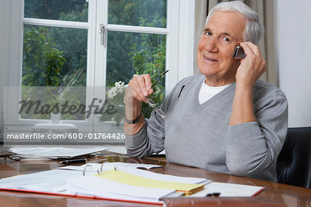 Man Talking on Cellular Phone