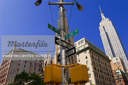 Plaques de rue, New York City, New York, États-Unis