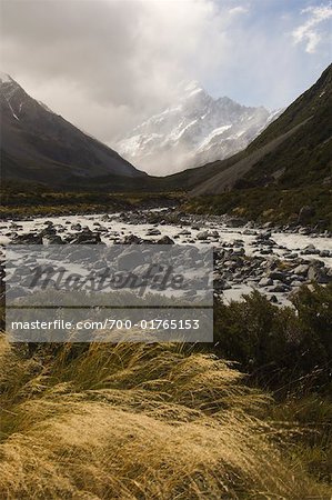 Valley and Mountains, Hooker Valley, Canterbury, New Zealand