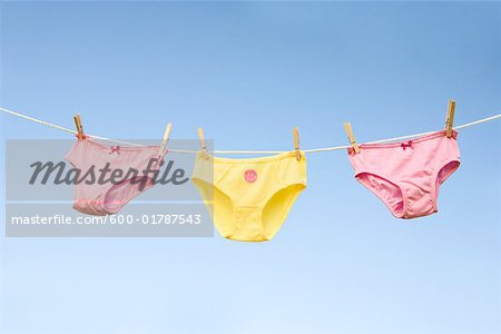 Underwear Hanging on Clothesline