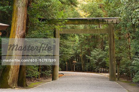 Torii Gate, Ise Shrine, Kansai, Honshu, Japan
