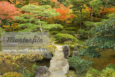 Jardin au Temple Ginkaku-ji, Kansai, Kyoto, Honshu, Japon