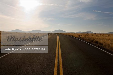 Road Through Arizona Desert, near Flagstaff, USA