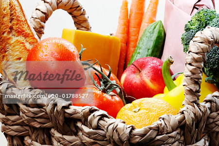 Basket of Fresh Food