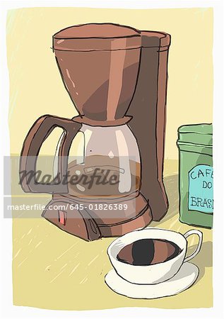 Coffee machine and coffee cup