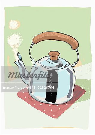 A hot tea kettle