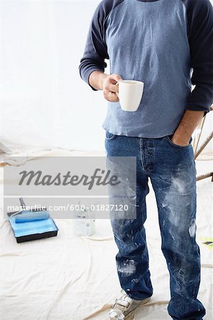 Painter Drinking Coffee