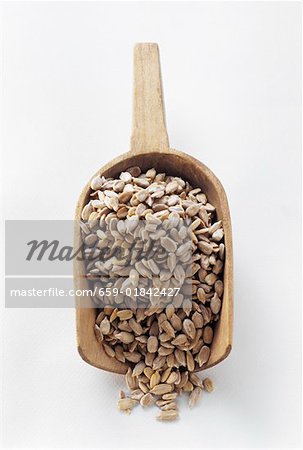 Une cuillerée de graines de tournesol