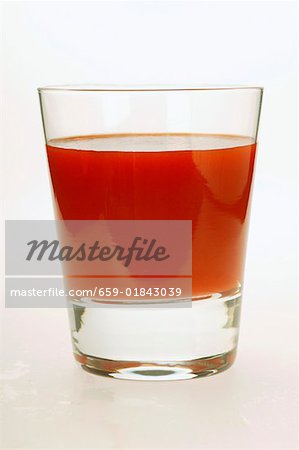 Tomato juice in glass