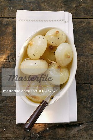 Marinated grilled onions