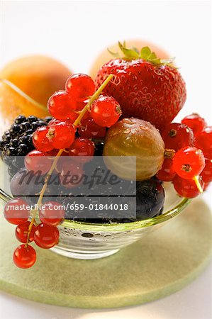 Assorted fresh berries in bowl