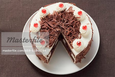 Gâteau Forêt-Noire, un morceau pris