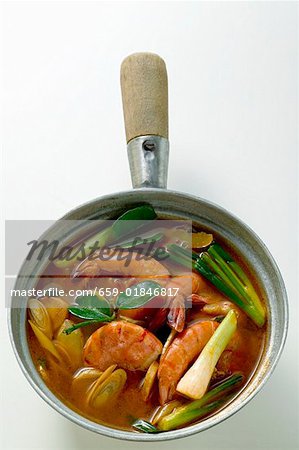 Garnelen-Suppe mit Frühlingszwiebeln (Thailand)