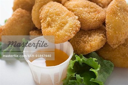 Pépites de poulet avec sauce aigre douce