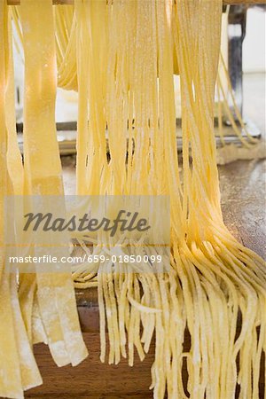 Home-made pasta with pasta maker