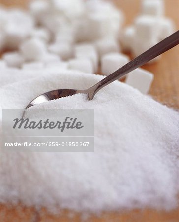 Granulated sugar and sugar cubes Granulated sugar and sugar cubes