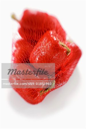 Net of red peppers