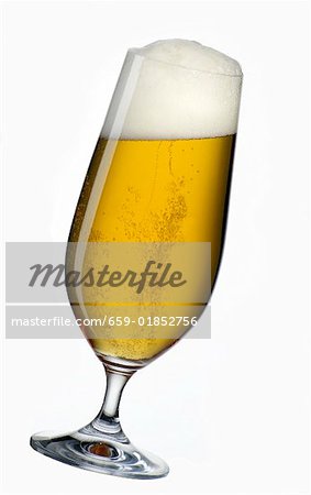 Pils glass, at an angle