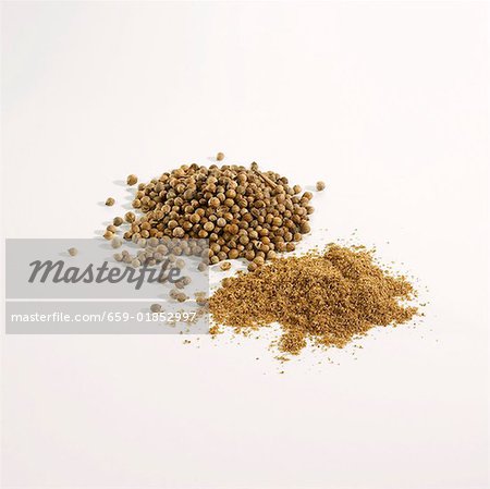 Coriander, whole and ground Coriander, whole and ground