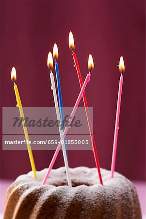 Gugelhupf with birthday candles