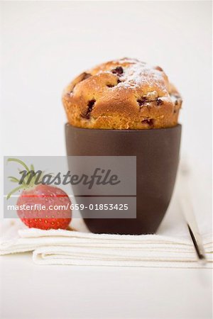 Un muffin aux fraises