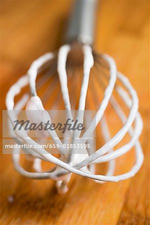 A whisk, used