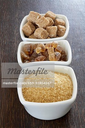 Three types of sugar Three types of sugar
