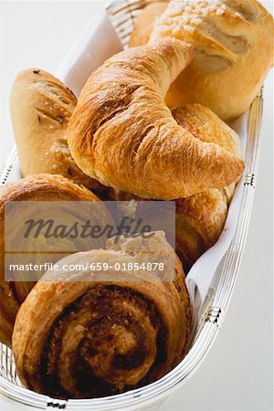 Croissants and Danish pastries
