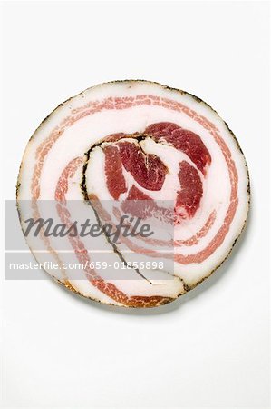 A slice of pancetta