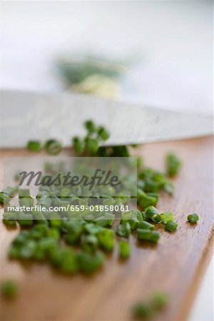 Chopping chives