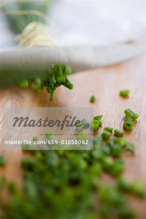 Chopping chives