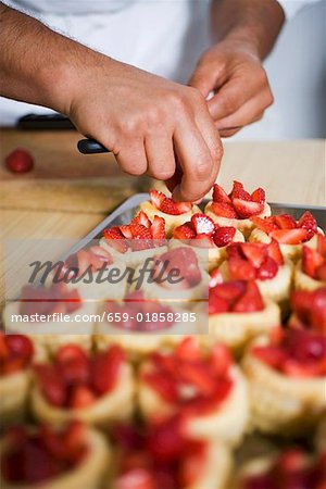 Cas de vol-au-vent de garniture aux fraises