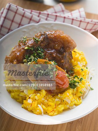 Osso Buco auf Safran-risotto