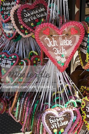 Lebkuchen hearts at Oktoberfest