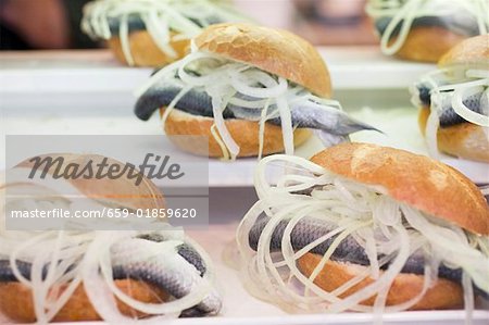 Herring and onion rolls at Oktoberfest