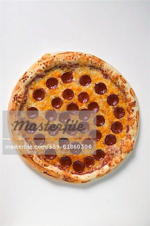 American-style pepperoni pizza