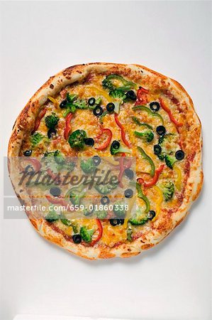 Amerikanische Gemüse pizza