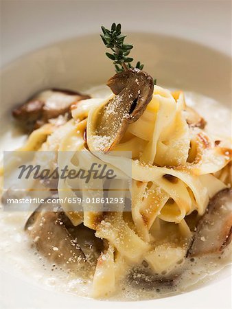 Tagliatelle mit Steinpilzen und Sahnesauce