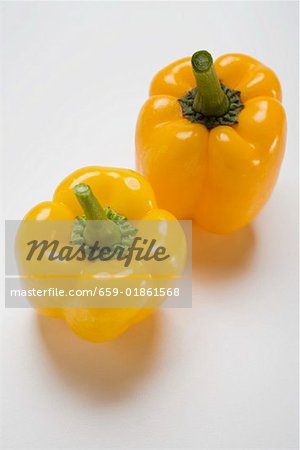 Two yellow peppers