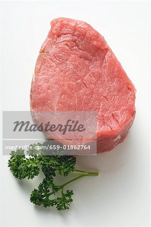 Beef fillet with fresh parsley