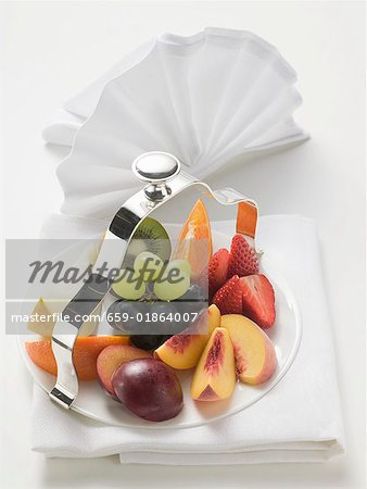 Fruits frais sur plaque