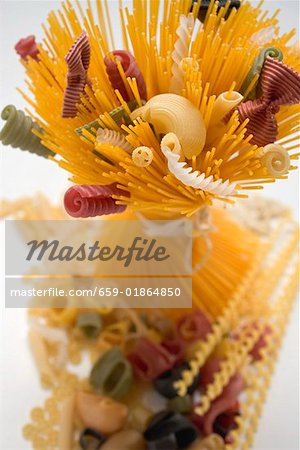 Various types of pasta