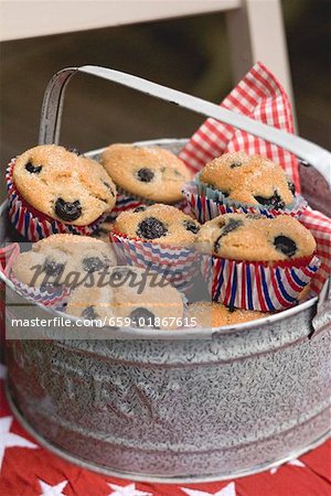 Blueberry muffins for the 4th of July (USA)