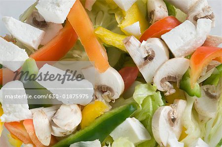 Gros plan d'une salade de légumes