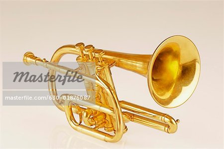 Gros plan d'une trompette