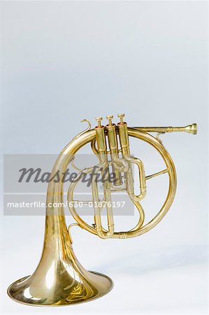 Close-up of a french horn