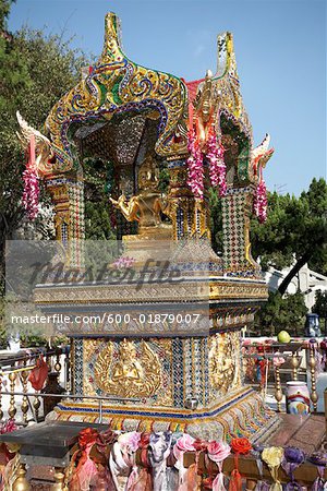 Altar, Chuk Lam Sim Yuen Monastery, New Territories, Hong Kong, China