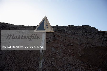 Warning Sign at Mount Vesuvius, Naples, Italy