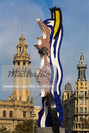 Kopf in Barcelona, Barcelona, Spanien